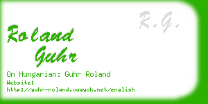 roland guhr business card